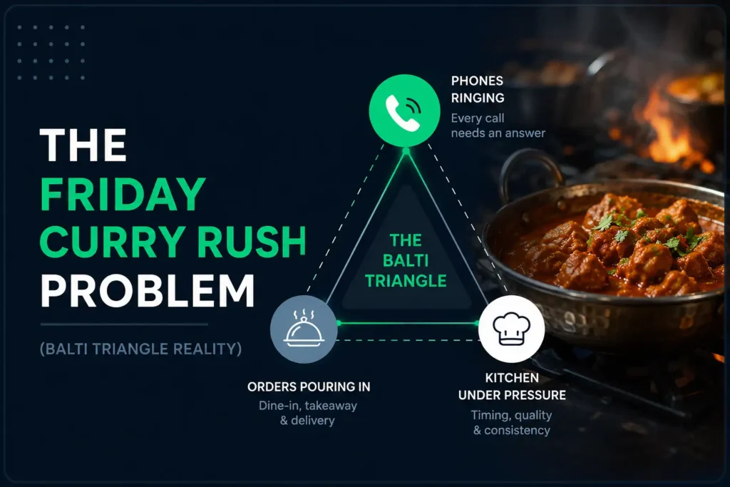 The Friday Curry Rush Problem (Balti Triangle Reality)