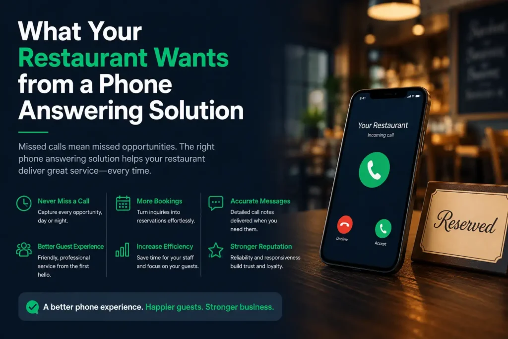 What Your Restaurant Wants from a Phone Answering Solution