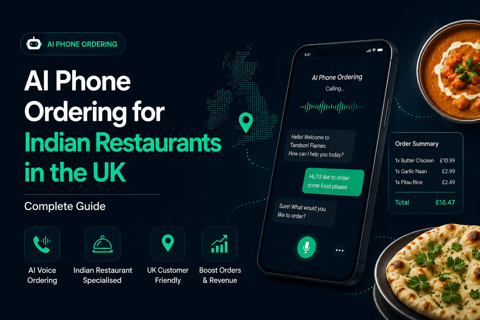 AI Phone Ordering for Indian Restaurants in the UK