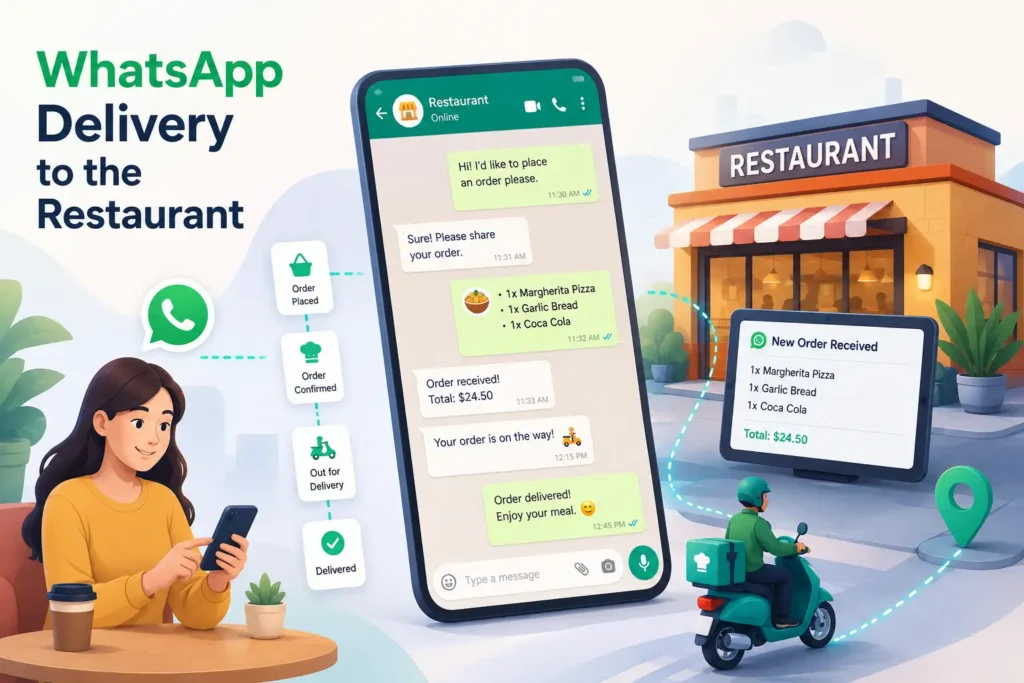 WhatsApp Delivery to the Restaurant